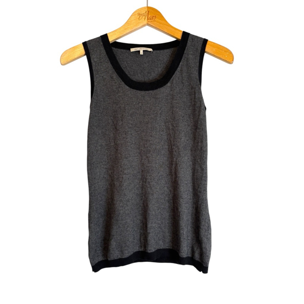 Gerard Darel Knit Silk Cashmere Tank Top Gray Size Small